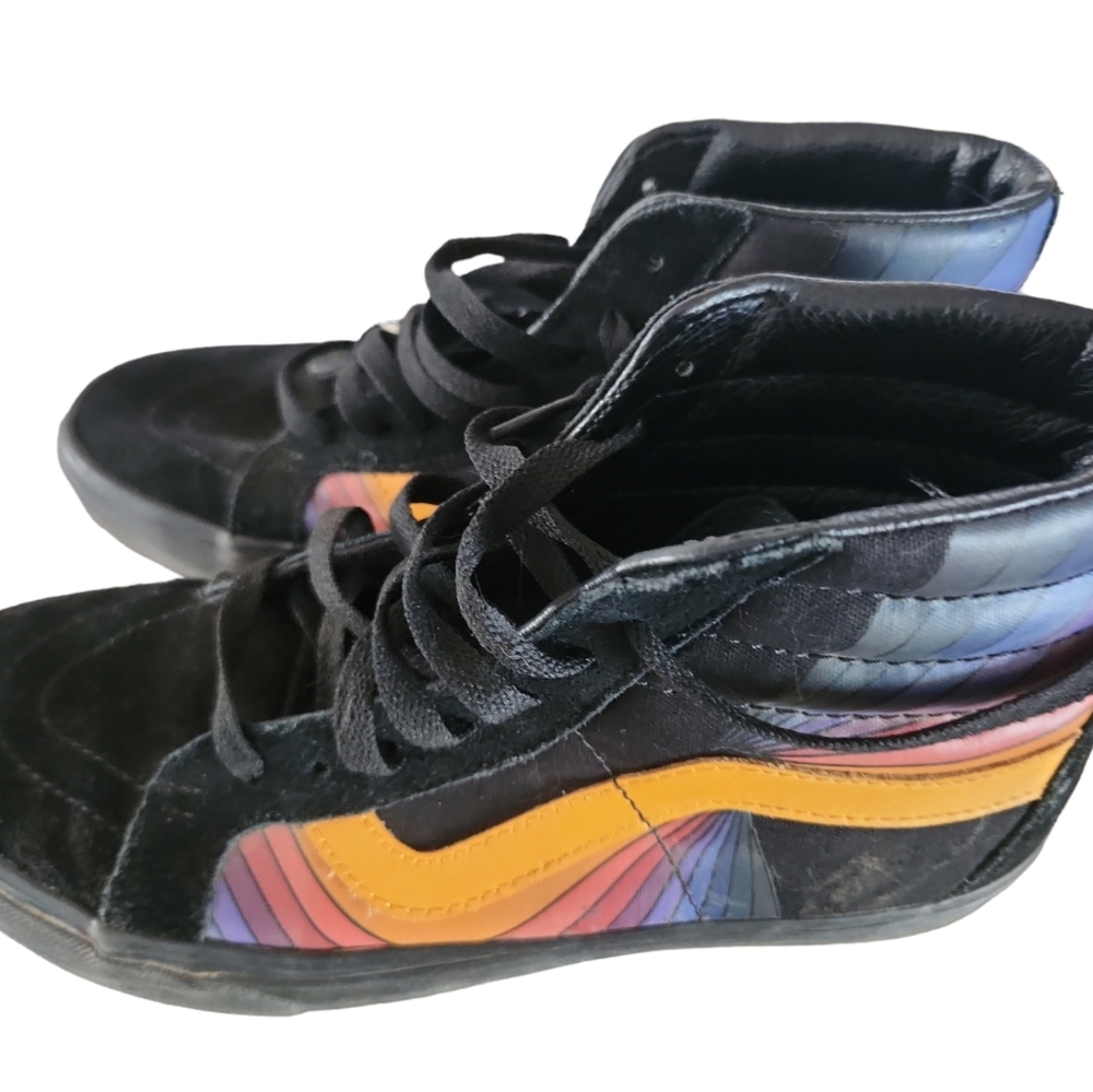 Vans SK8 Hi Refract Reissue Men’s 7.5 Women’s 9 Black Orange Skateboard Shoes